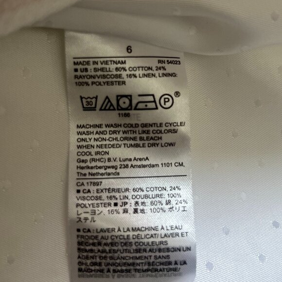 NWT Banana Republic Double Breasted Blazer Size 6 White - Picture 4 of 4